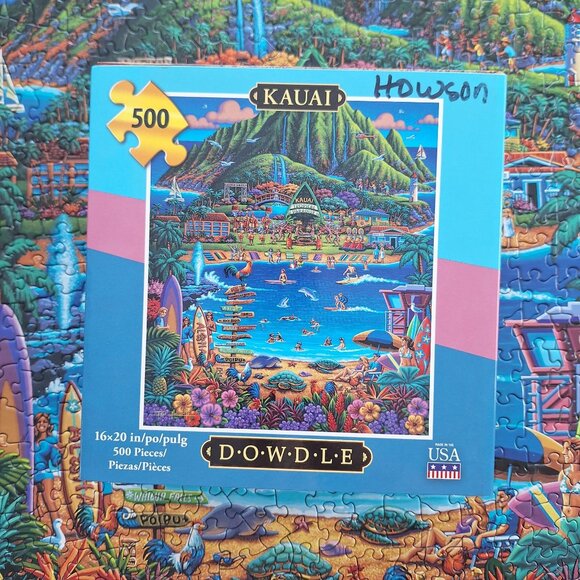 Dowdle Kauai 500 Piece Jigsaw Puzzle Bright Island Paradise Illustration Hawaii‎ - Picture 4 of 11